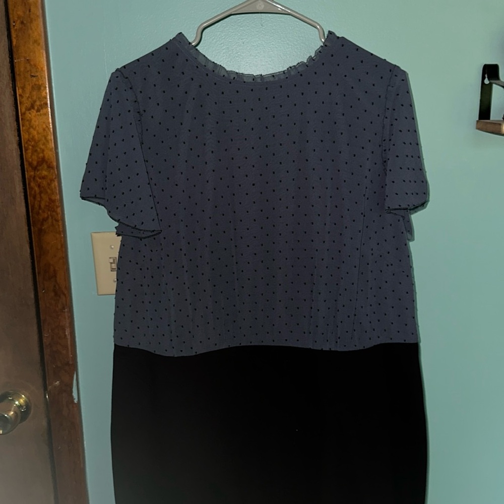 Loft Plus size 18 dress, Blue/Black